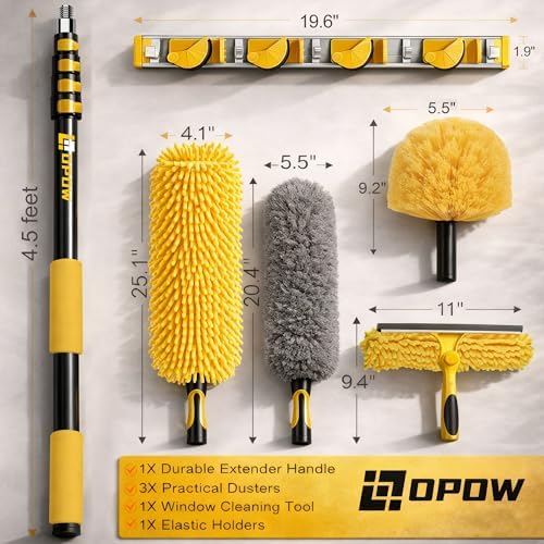25 Foot High Ceiling Duster Kits with 4.5-18ft Heavy Duty Extension Pole