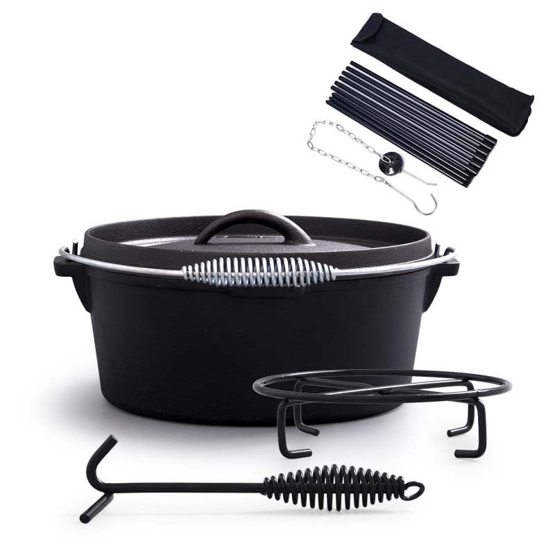 LOCEHNGY Cast Iron Dutch Oven - 4.5Qt, cast iron