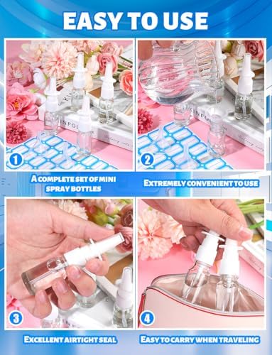 10 Pcs Nasal Spray Bottle Glass Empty Refillable, 10ML/0.35OZ