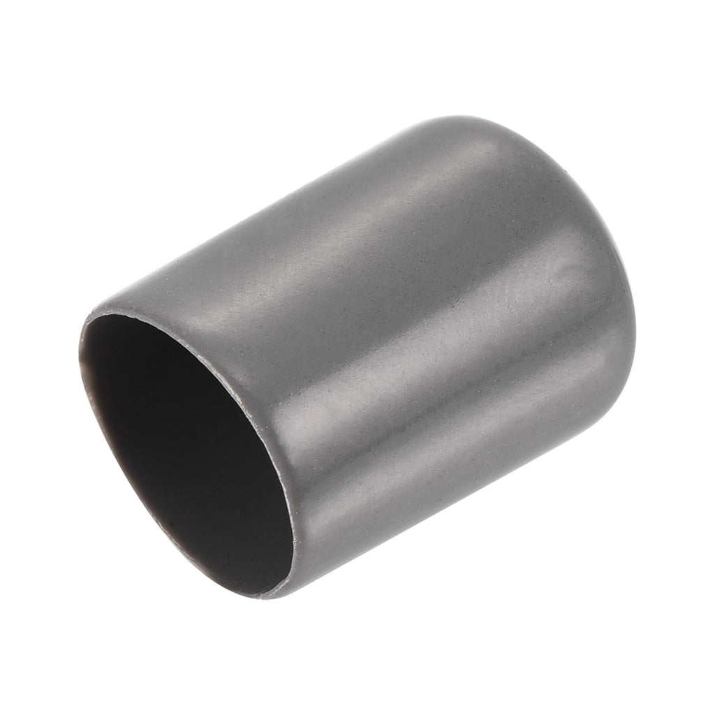 20pcs Rubber End Caps 14mm ID Vinyl PVC Round Tube Bolt Cap Cover Screw Thread Protectors Dark Grey