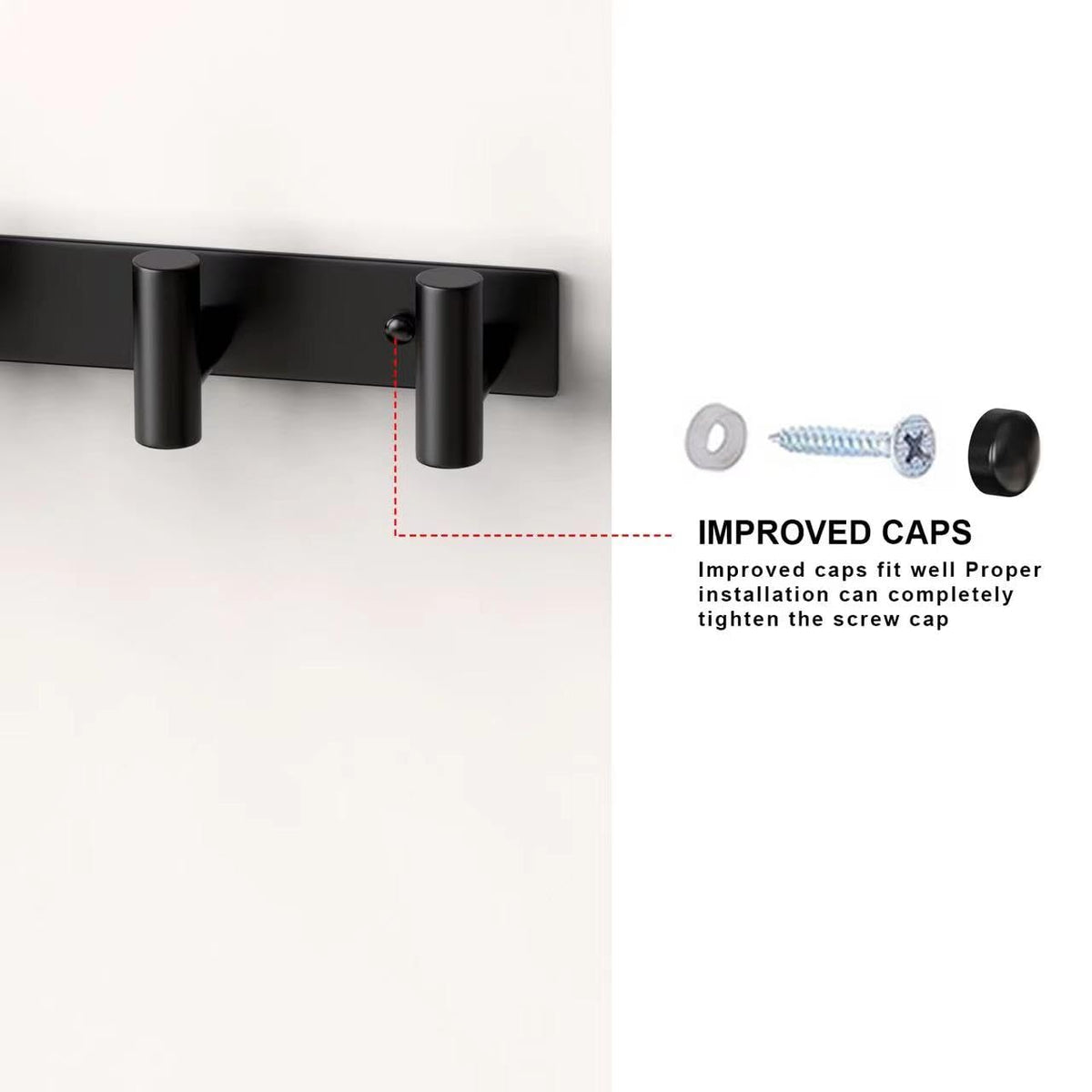 5 T Shaped Wall Hooks