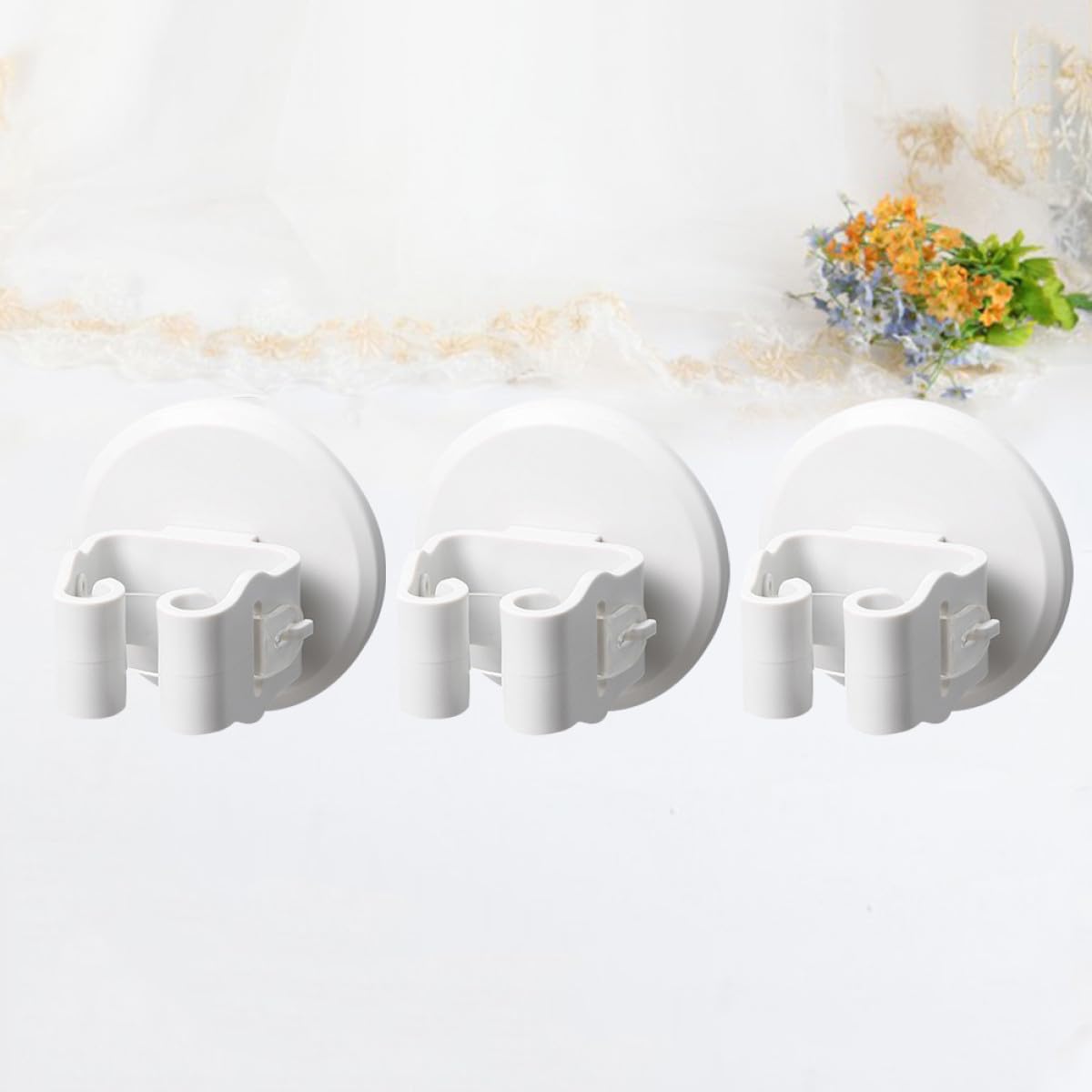 3pcs Wall mounted Mop Broom Holder Set with Anti