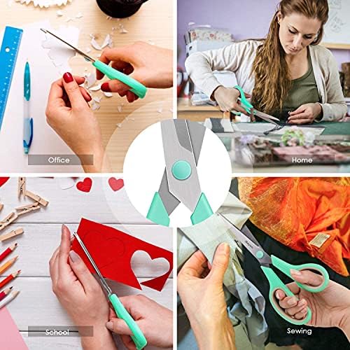 iBayam 24-Pack 8" Heavy Duty Scissors in Bulk, Ultra-Sharp, Comfort Grip