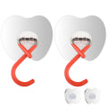 No Drill Broom Holder Adhesive Wall Hooks Heavy Duty Mop Hooks 2Pcs (2 Count)