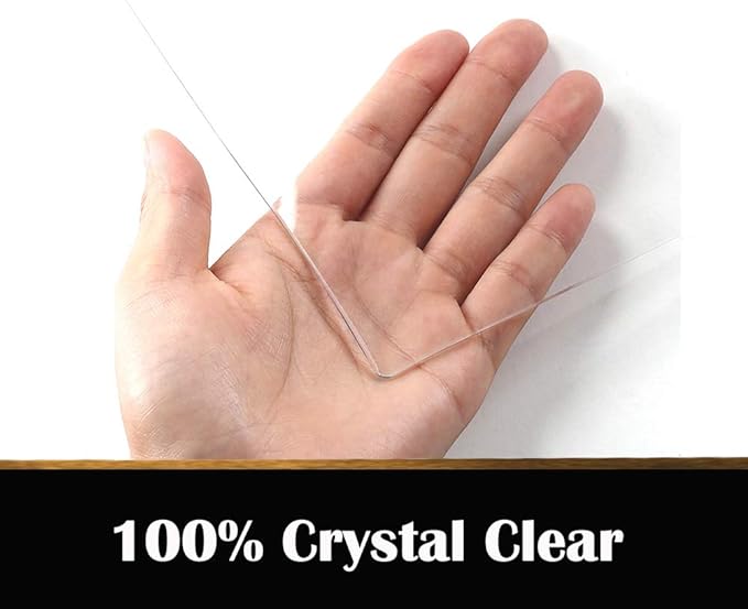28x45 Inch 1.5mm Thick Clear PVC Painting Table Cover Protector Waterproof Plastic Table Cover Pad Writing Desk Protector Coffee Dinner Table Work Table Protective Pad Non-Slip Anti Juice Heat Dust