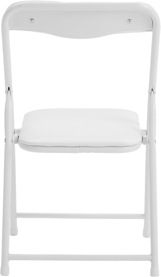 Flash Furniture Mindy Kids 5-Piece Folding Square Table and Chairs Set for Daycare and Classrooms, Children's Activity Table and Chairs Set, White