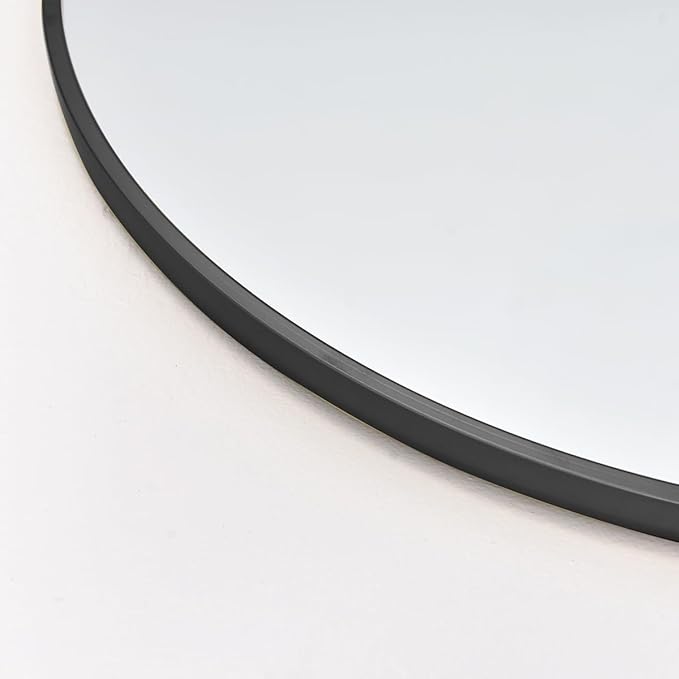 BEVERDY Arched Floor Mirror, 41" x 81" Oversized Full Body Mirror, Freestanding, Arch Mirror, Wall Mounted for Bedroom, Black