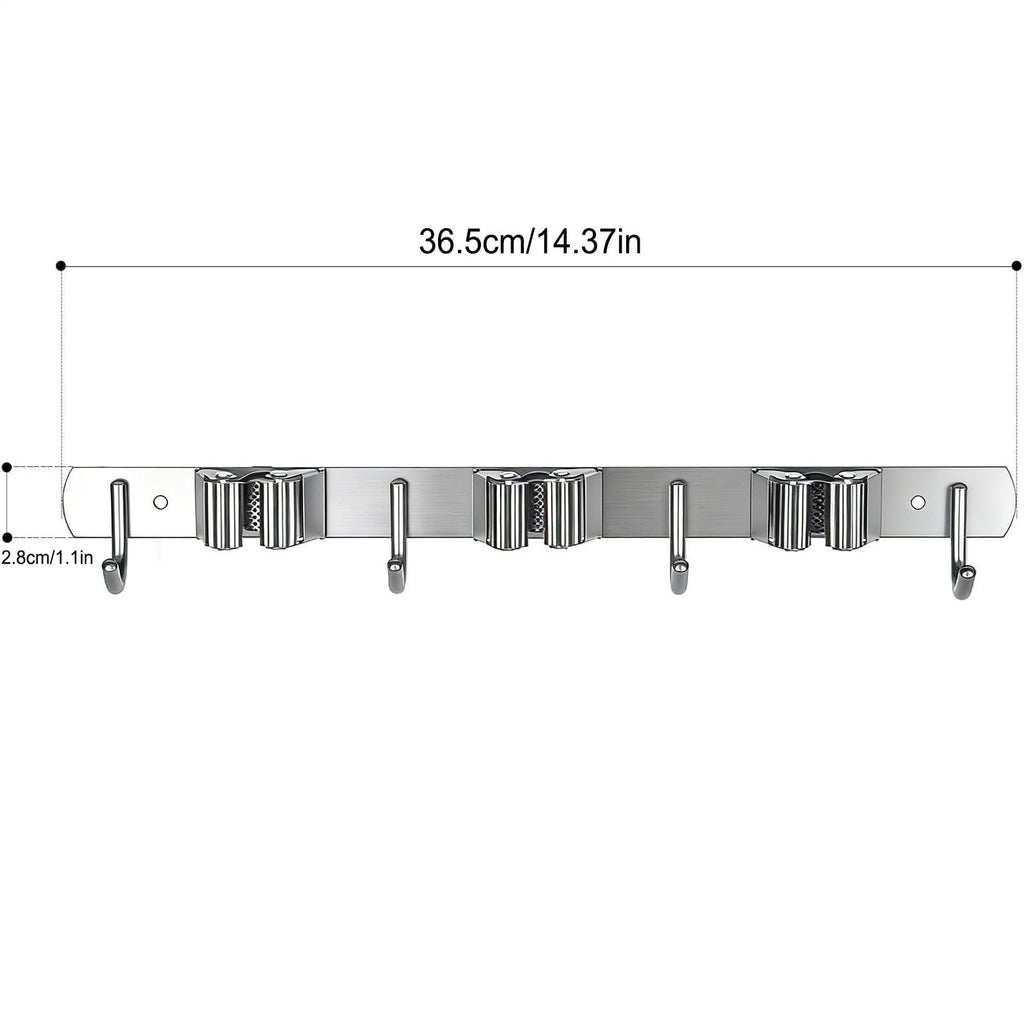 Broom Holder Wall Mount Stainless Steel Holder
