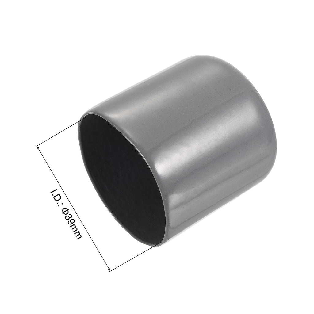 20pcs Rubber End Caps 39mm ID Vinyl Cap Cover Screw Protectors Dark Grey