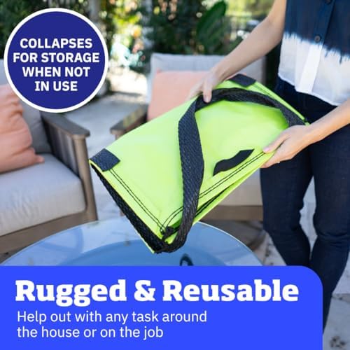 DURASACK Heavy Duty Storage Tote Bag 22-Gallon, Lime Green, Pack of 4