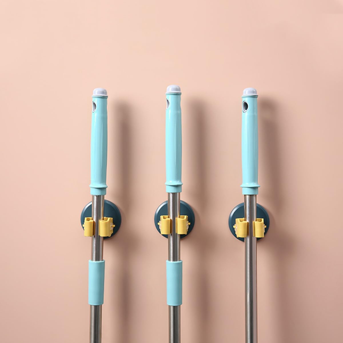 Mop Broom Holder Wall Mount Suction Cup Clamps Non