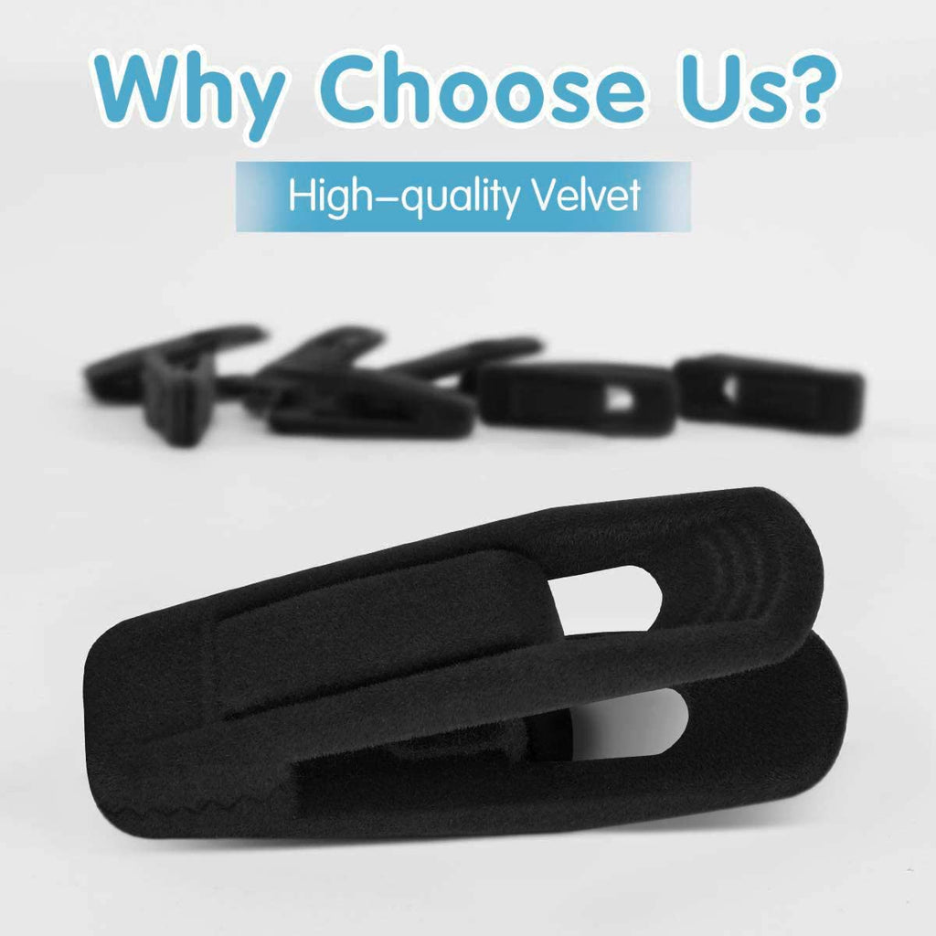 Black Velvet Hanger Clips