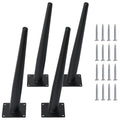 4PCS 12 Inch Matte Black Tapered Angled Legs for Furniture