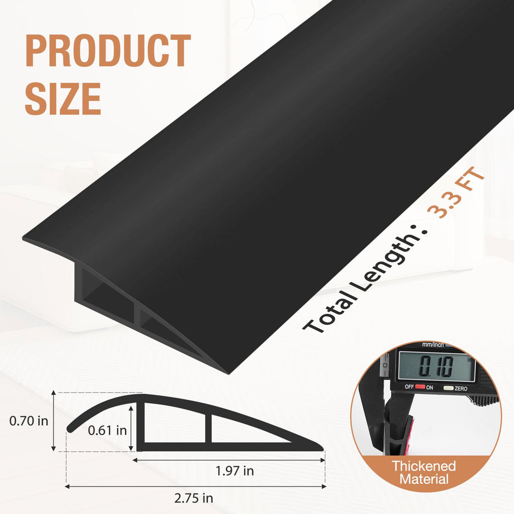 Floor Transition Strip Self Adhesive Vinyl Door Threshold Strip (3.3 Foot)