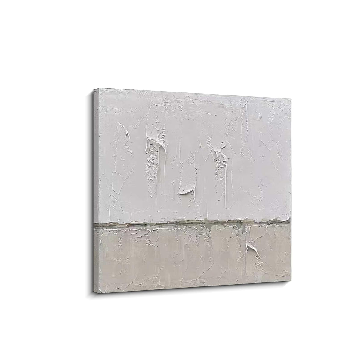 Art minimalist style gray and white abstract oil painting