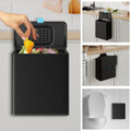 Stainless Steel Hanging Trash Can with Lid and Inner Bucket