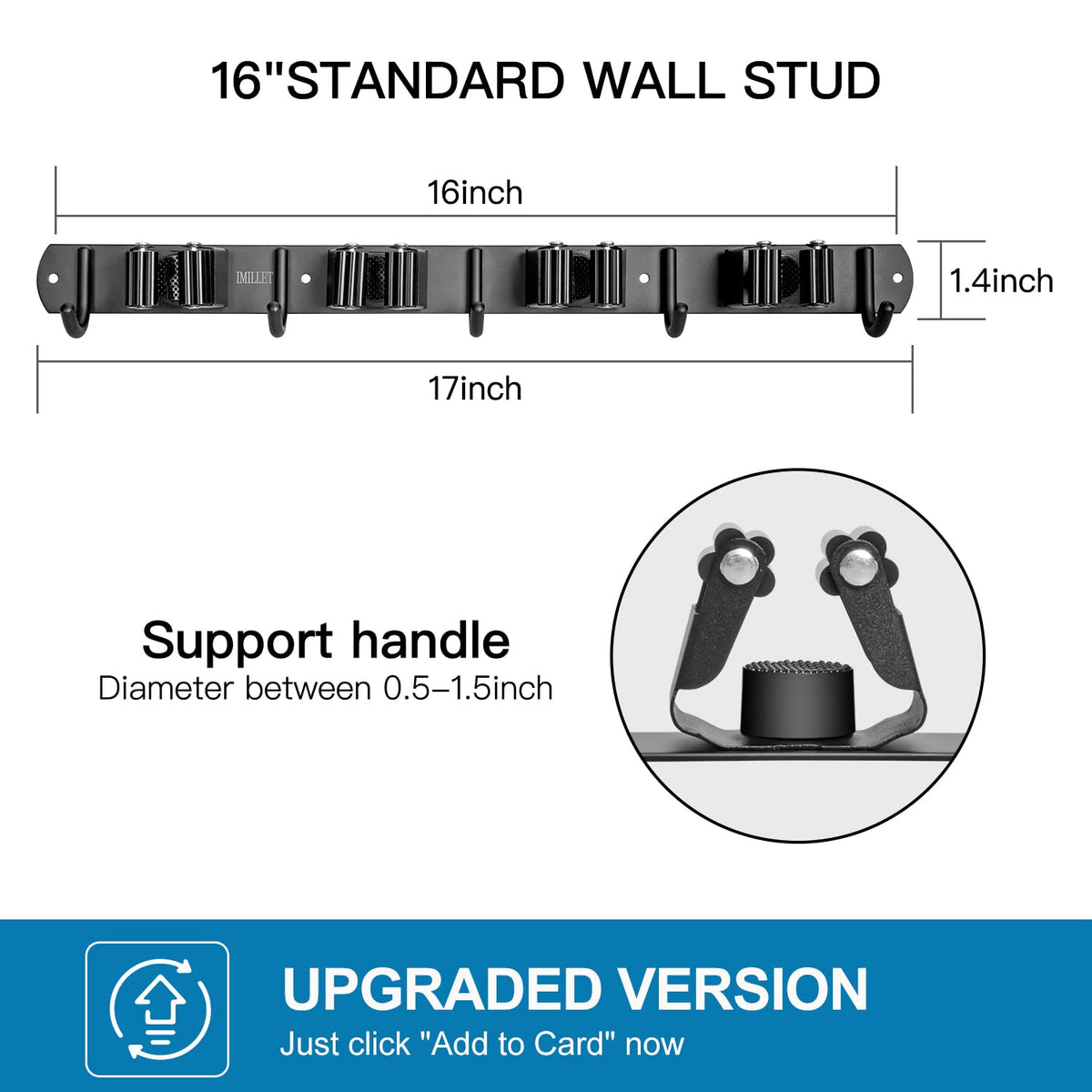 Broom Holder Wall Mount