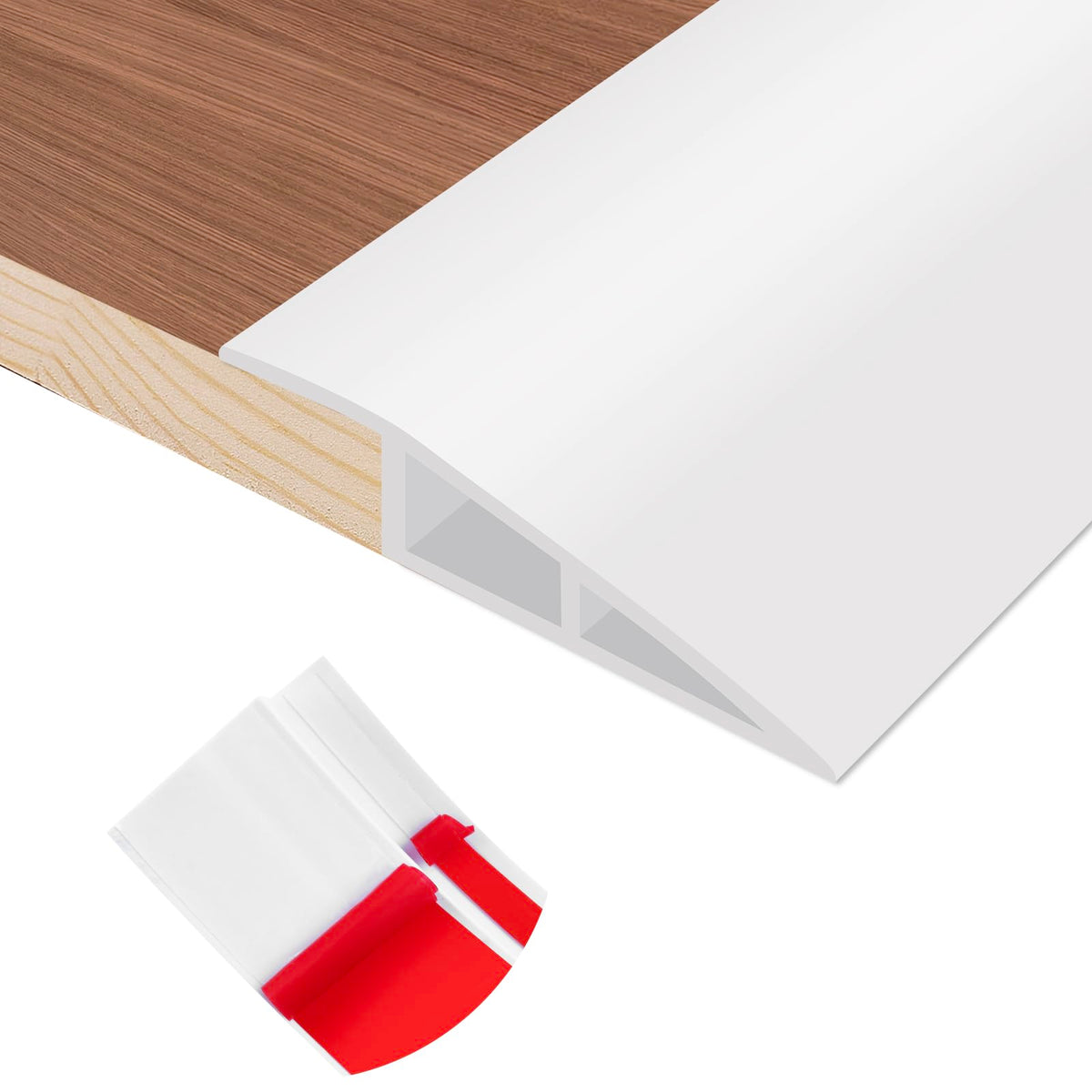 Floor Transition Strip Self Adhesive Vinyl Door Threshold Strip (6.6 Foot)