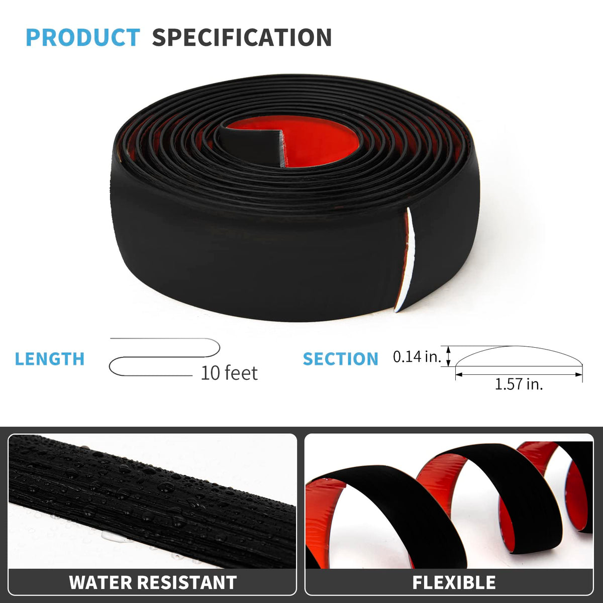 10 ft Vinyl Floor Transition Strip (9.9738 Foot)
