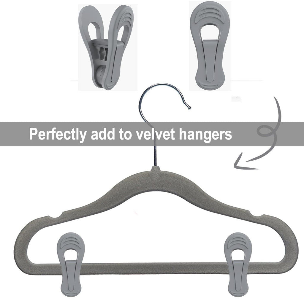 Grey Hanger Clips 50 PCS
