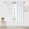 White Curtains 50% Light Blocking for Living Room 72 Inch 2 Panels (2 Count)