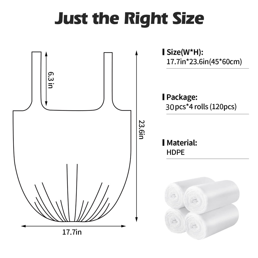 2 4 Gallon Portable Trash Bags (120 Count)