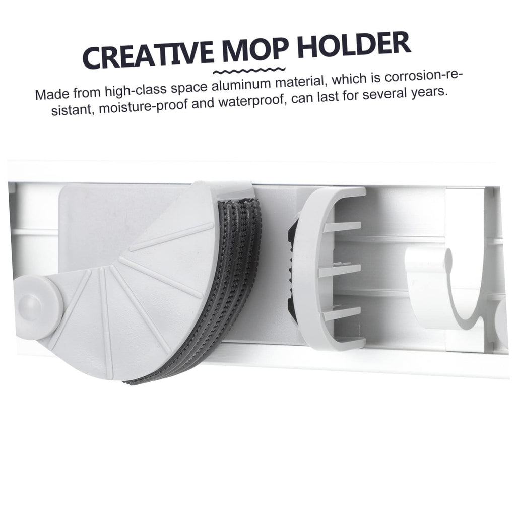 Aluminum Mop Hook Broom Organizer Wall Mount Broom Gripper for Garden Kitchen