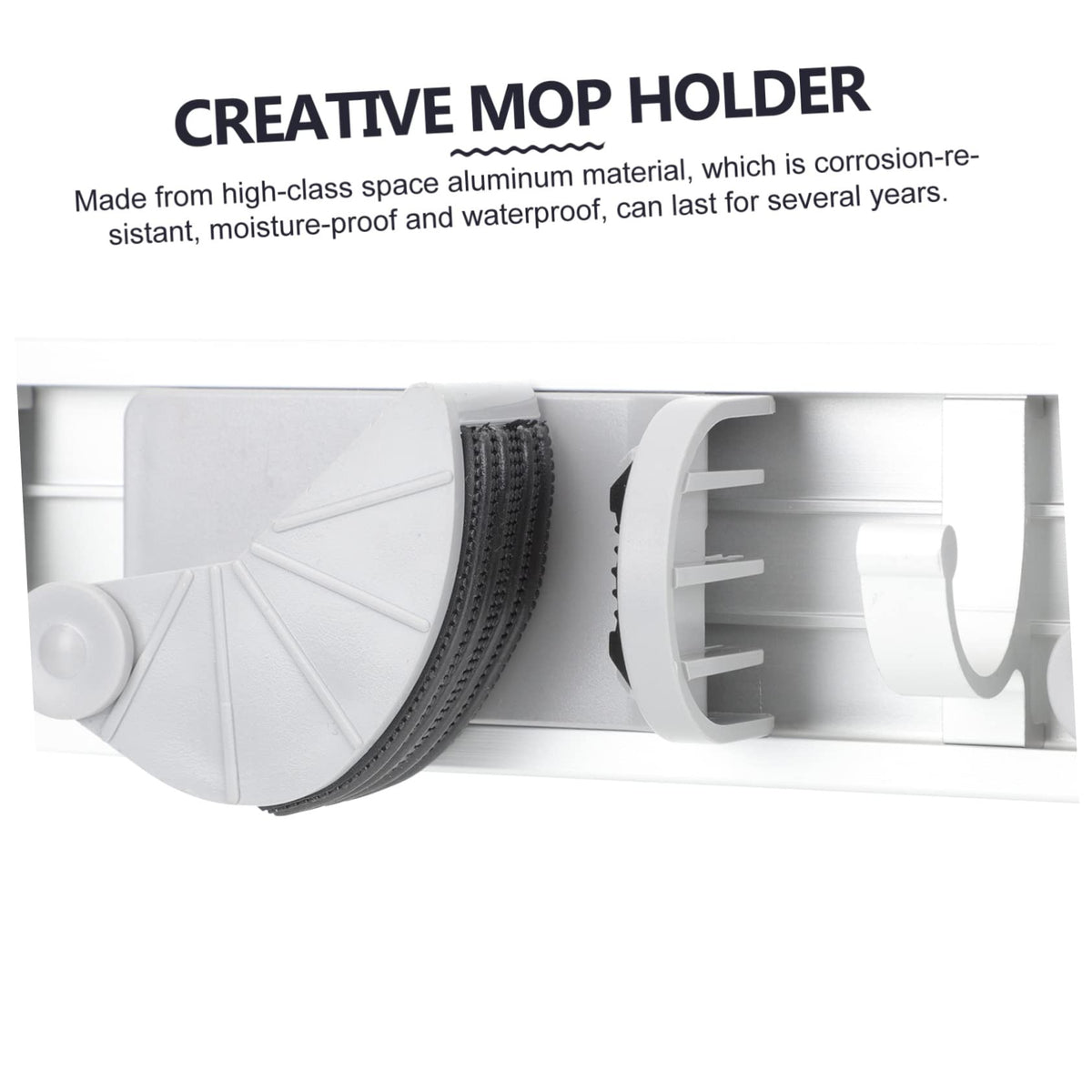 Aluminum Mop Hook Broom Organizer Wall Mount Broom Gripper for Garden Kitchen