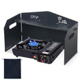 KOYILTD 4 Plates Campe Stove Windscreen Folde Wind Blocker with Storage Bag