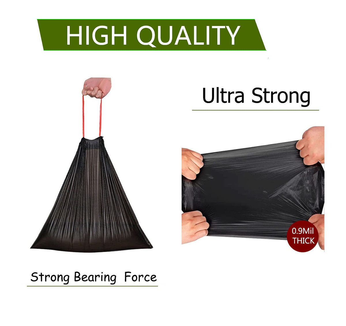 8 Gallon Black Trash Bag