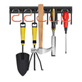 17'' All Metal Garden Tool Organizer Adjustable Garage Tool Organizer Wall Mount Garage Organizers and Storage with Heavy Duty Hooks Tool Hangers for Garage Wall