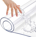 Clear Office Computer Desk Mat Table Protector PVC Table Cover Rectangular Protective Desk Cover Vinyl Pads 12x28 Inch