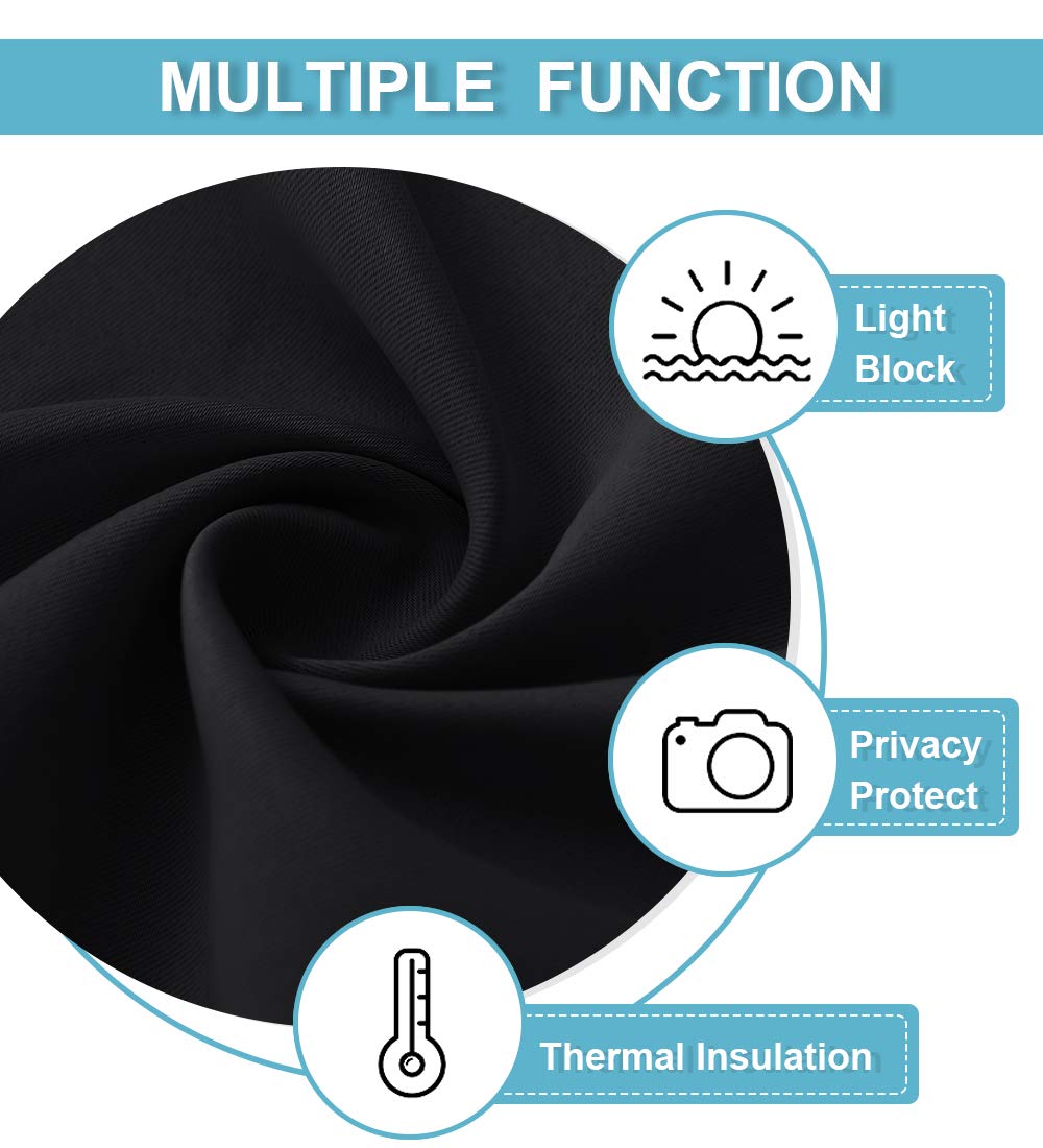 Blackout Curtains 80 inches Long for Bedroom Living Dining Room