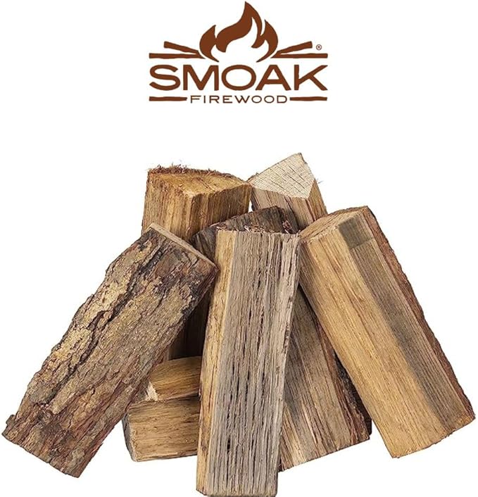 Smoak Firewood’s Cooking Wood Mini Splits - USDA Certified Kiln Dried Pizza Oven Wood, Grilling Wood, Smoking Wood, BBQing Wood (8inch Pieces, 8-10lbs 729 Cubic in – RED Oak)