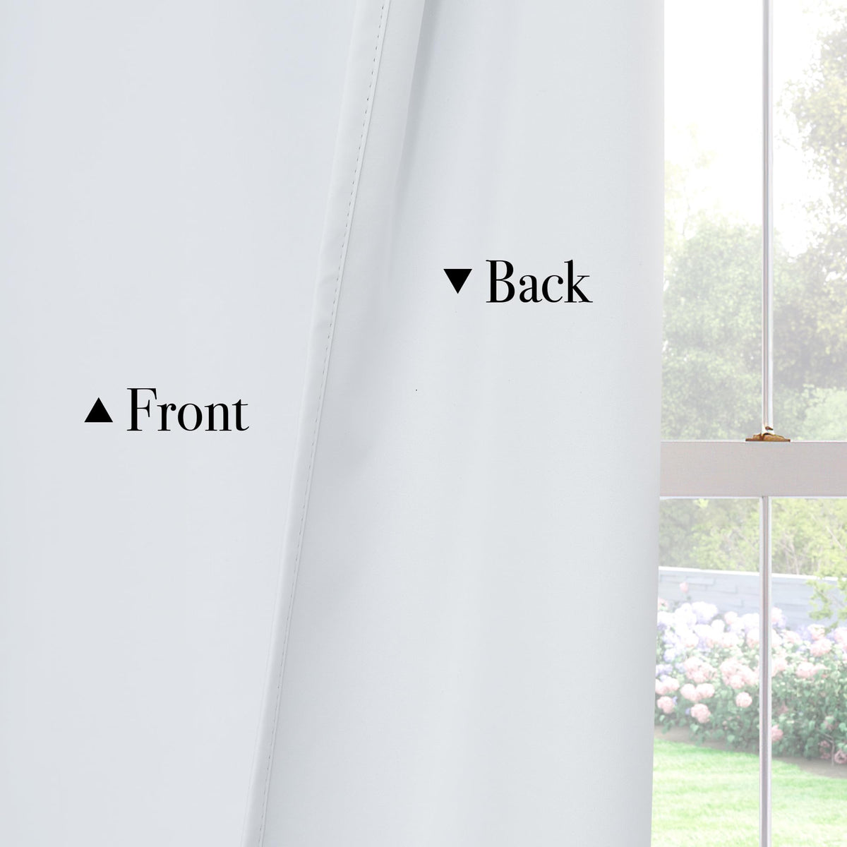 White Total Blackout Curtains 84 inch Length 2 Panels Set