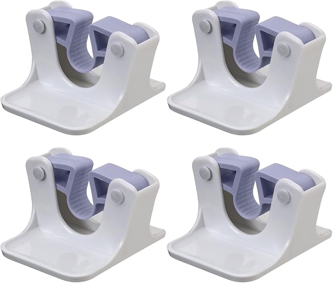 4Pcs Mop and Broom Hanger No Drilling Mops Grippers Wall Mounted Shelf for Brooms Practical Strong Grips Hanger Holder