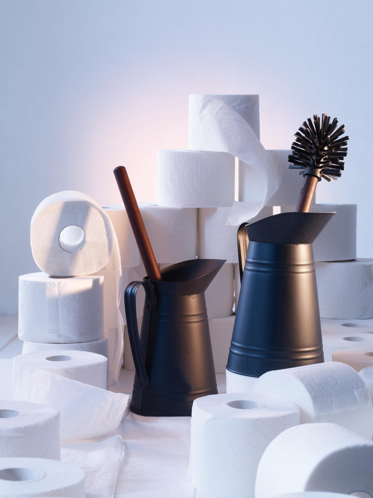 Nylon Toilet Brush with Dark Coated Metal Holder