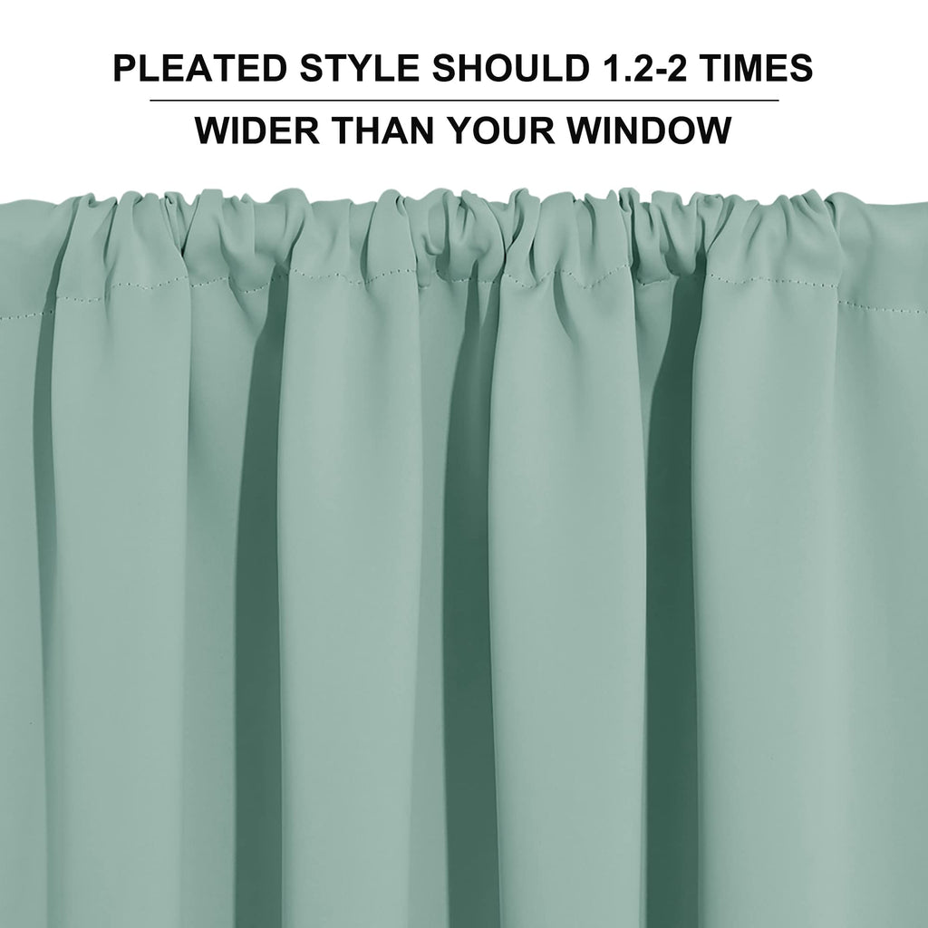 Cafe Blackout Curtains 24 inch Length