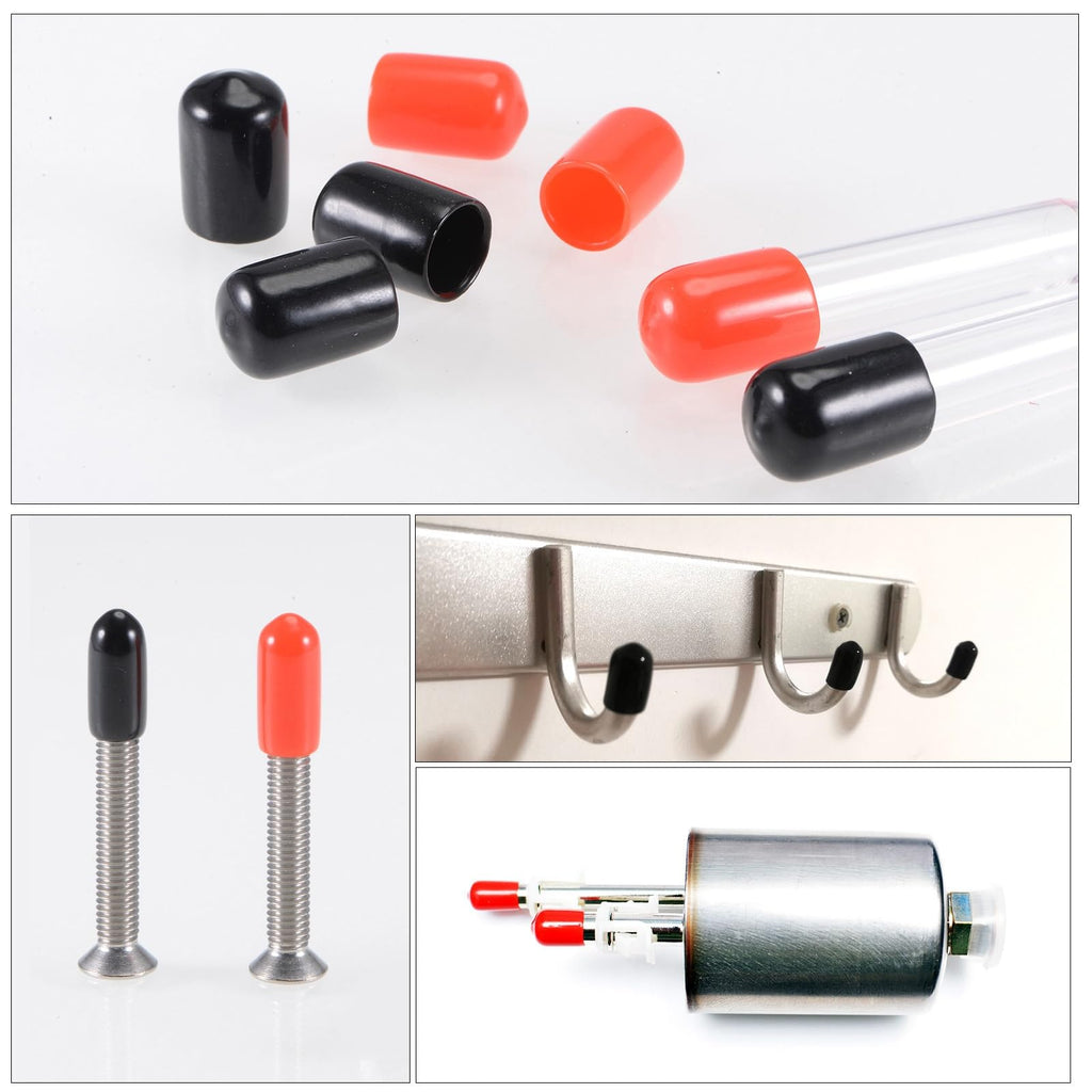 20pcs Rubber End Caps Protective Caps 33mm ID Vinyl PVC Round Tube Bolt Cap Cover Screw Thread Protectors