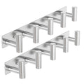 Silvery Hat and Coat Wall Mount Rack (2 Count)
