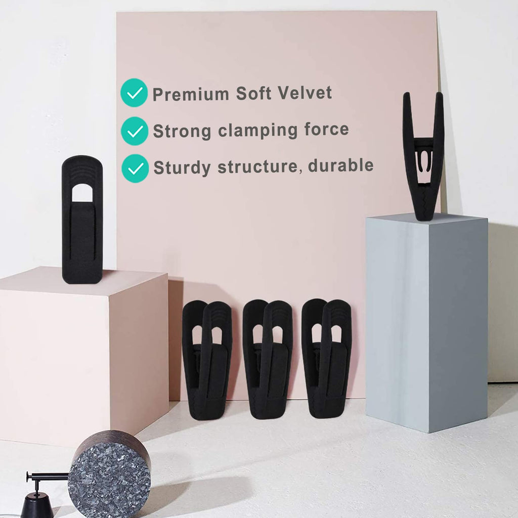 Black Velvet Hanger Clips