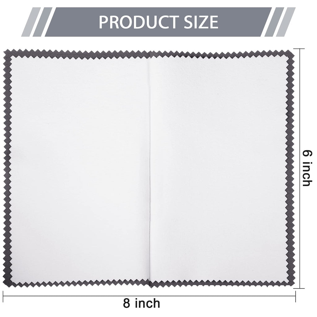 10 Pcs Silver Jewelry Polishing Cloths 6 x 8 inches Jewelry Cleaning Cloth Sterling Polish Cloths for Jewelry (10 Count)