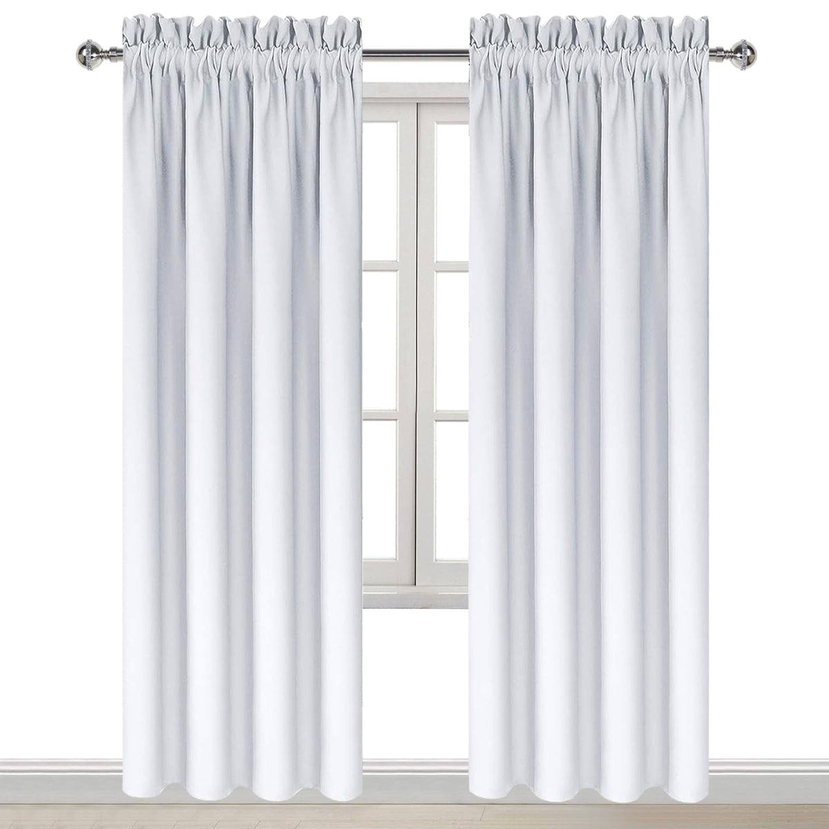 Blackout Curtains for Bedroom Living Room 42 x 84 Inch Long 2 Panels (2 Count)