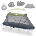 Night Cat Pop-up Mosquito Tent: 1 Person Camping Tent with Bug Screen Net Adults Fits for Camping Cot (Excluded)
