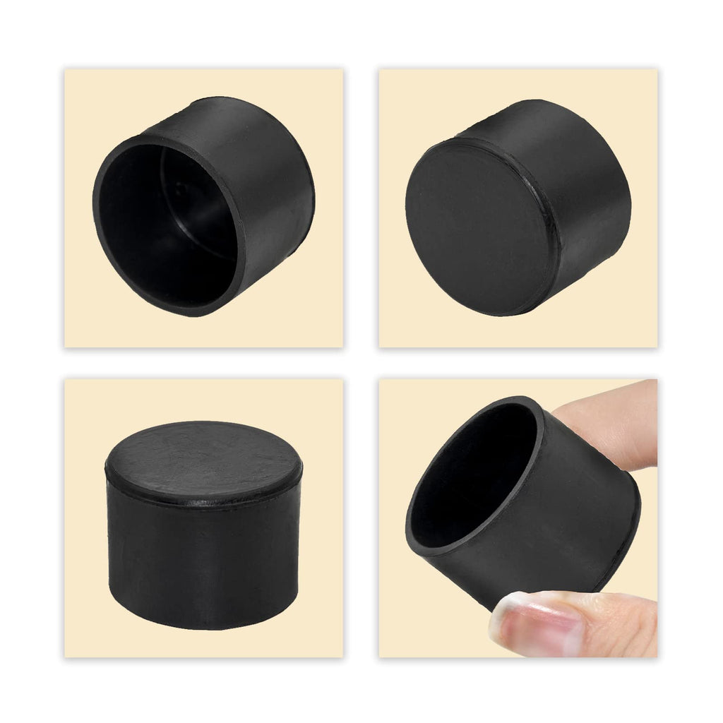 4 Pieces 45mm Rubber Chair Leg Caps Round (4 Count)