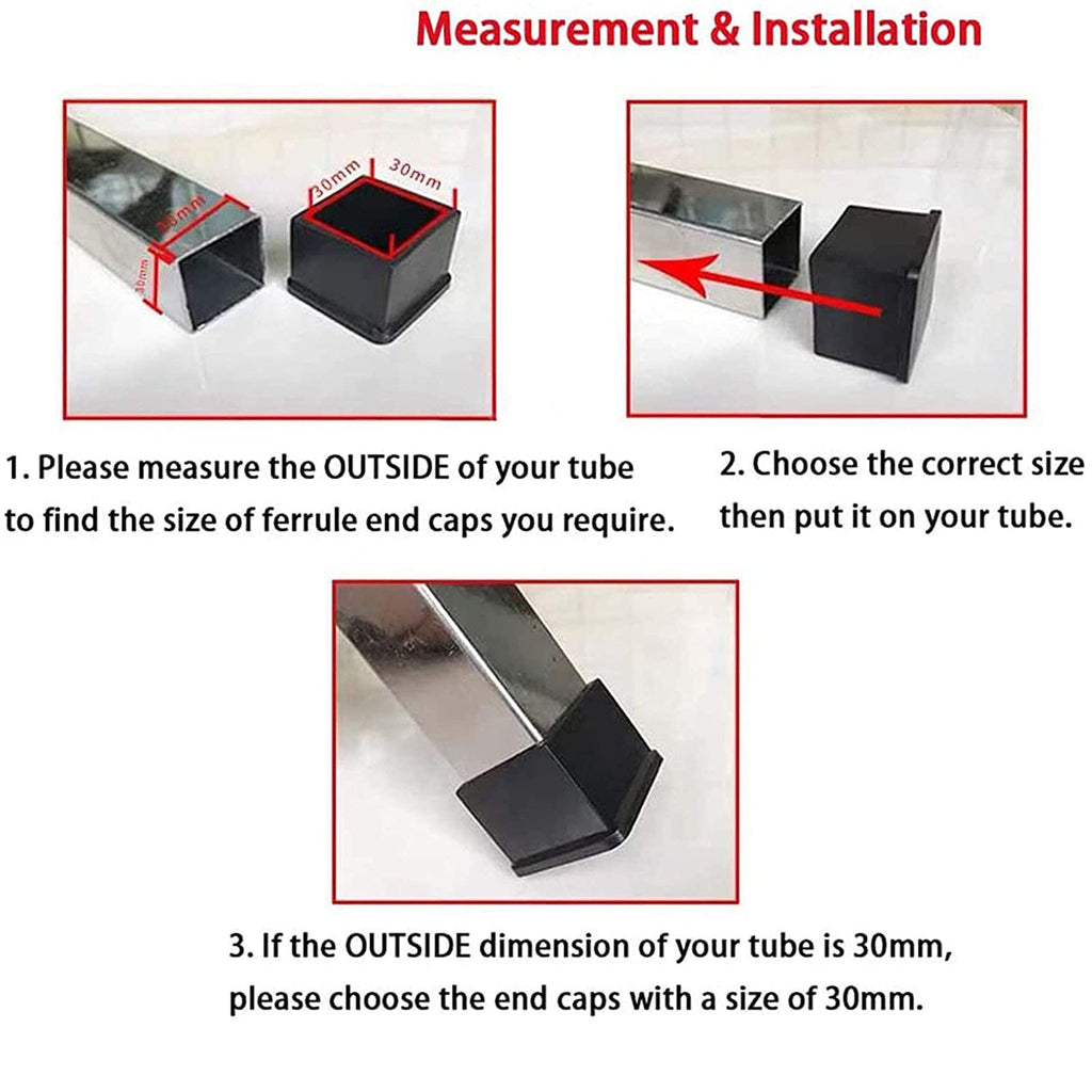 10 Pcs Black Square Anti (10 Count)