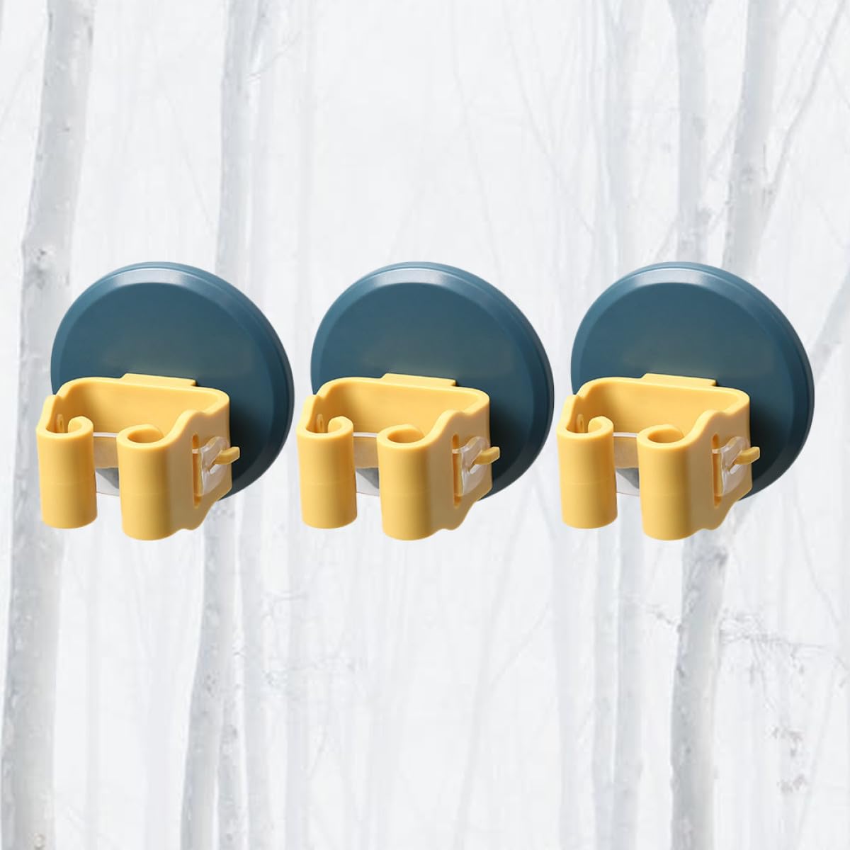 Mop Broom Holder Wall Mount Suction Cup Clamps Non