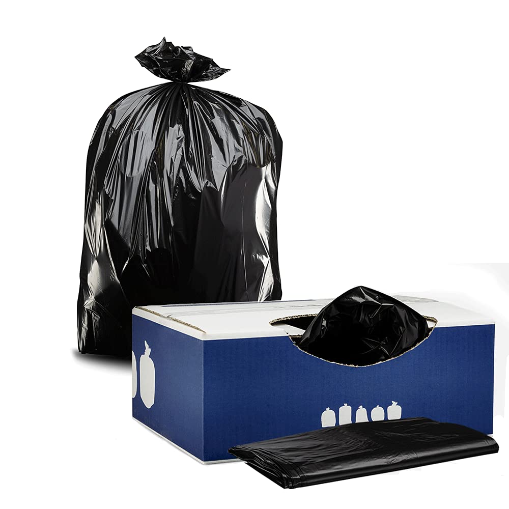 33 Gallon Trash Bags │ 1.7 Mil │ Black Garbage Can Liners │ 33" x 39" (100 Count)