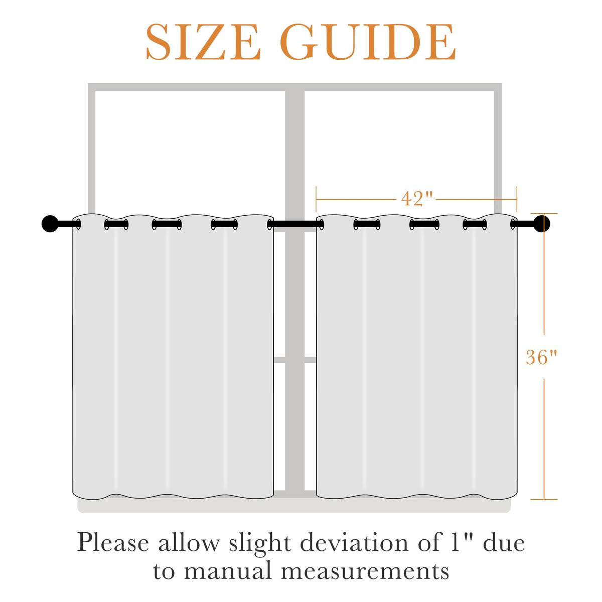 Black Short Blackout Curtains for Bedroom
