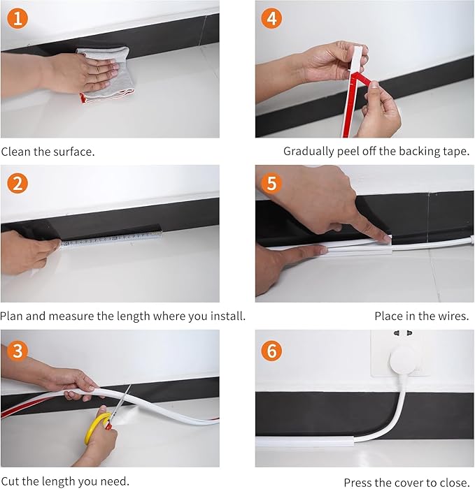 Cord Hider for Wall Mounted TV, 157" One Cable Cover with Side Open, Flexible Silicone Wire Raceway Management,Self-Adhesive Cord Organizer,Wire Concealer Channel, White